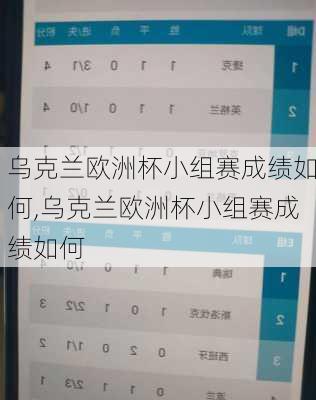 乌克兰欧洲杯小组赛成绩如何,乌克兰欧洲杯小组赛成绩如何