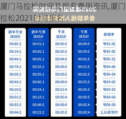 厦门马拉松时间及报名费用资讯,厦门马拉松2021时间报名