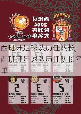 西班牙足球队历任队长,西班牙足球队历任队长名单
