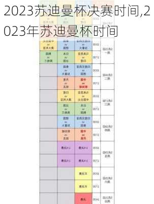 2023苏迪曼杯决赛时间,2023年苏迪曼杯时间