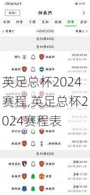 英足总杯2024赛程,英足总杯2024赛程表
