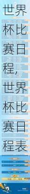 世界杯比赛日程,世界杯比赛日程表