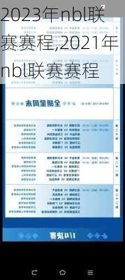 2023年nbl联赛赛程,2021年nbl联赛赛程