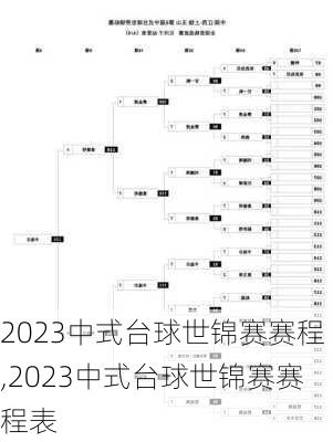 2023中式台球世锦赛赛程,2023中式台球世锦赛赛程表