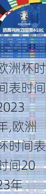 欧洲杯时间表时间2023年,欧洲杯时间表时间2023年