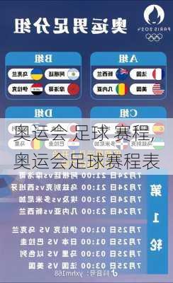 奥运会 足球 赛程,奥运会足球赛程表
