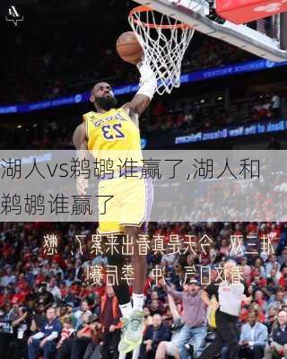 湖人vs鹈鹕谁赢了,湖人和鹈鹕谁赢了