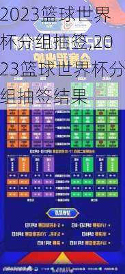 2023篮球世界杯分组抽签,2023篮球世界杯分组抽签结果