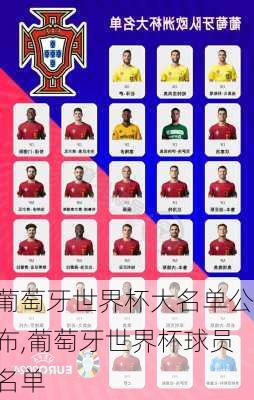 葡萄牙世界杯大名单公布,葡萄牙世界杯球员名单