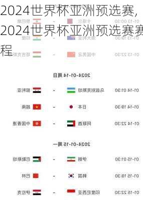 2024世界杯亚洲预选赛,2024世界杯亚洲预选赛赛程