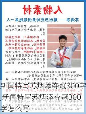新闻特写苏炳添夺冠300字,新闻特写苏炳添夺冠300字怎么写
