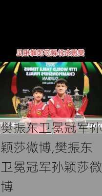 樊振东卫冕冠军孙颖莎微博,樊振东卫冕冠军孙颖莎微博