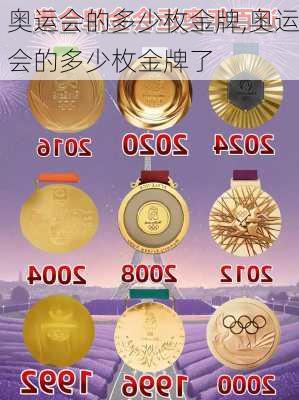 奥运会的多少枚金牌,奥运会的多少枚金牌了