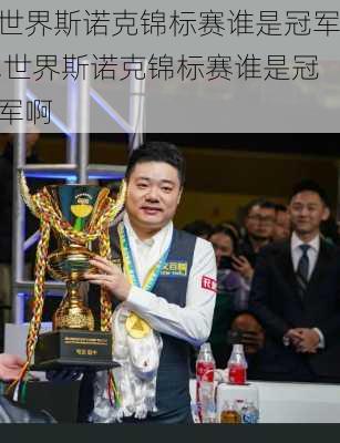 世界斯诺克锦标赛谁是冠军,世界斯诺克锦标赛谁是冠军啊