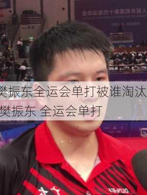 樊振东全运会单打被谁淘汰,樊振东 全运会单打