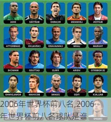 2006年世界杯前八名,2006年世界杯前八名球队是谁