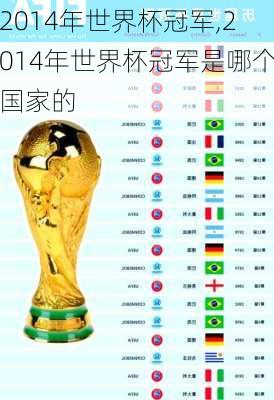2014年世界杯冠军,2014年世界杯冠军是哪个国家的
