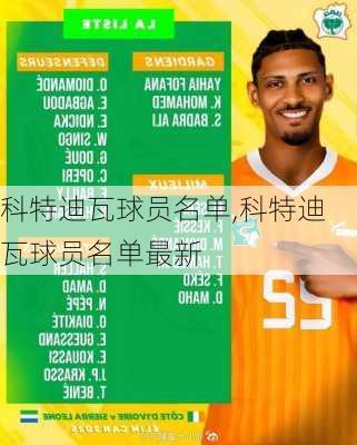 科特迪瓦球员名单,科特迪瓦球员名单最新