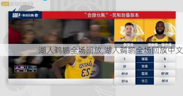湖人鹈鹕全场回放,湖人鹈鹕全场回放中文