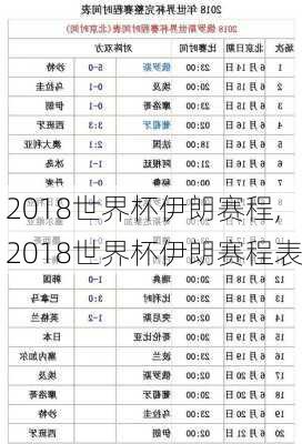 2018世界杯伊朗赛程,2018世界杯伊朗赛程表