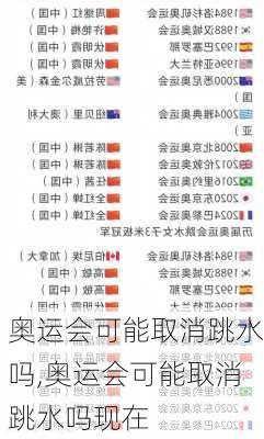 奥运会可能取消跳水吗,奥运会可能取消跳水吗现在