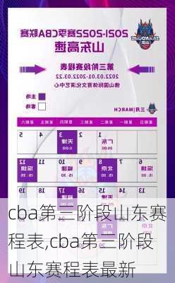 cba第三阶段山东赛程表,cba第三阶段山东赛程表最新