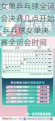 女单乒乓球全运会决赛几点开始,乒乓球女单决赛全运会时间