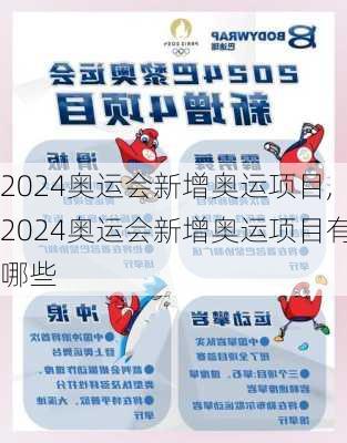2024奥运会新增奥运项目,2024奥运会新增奥运项目有哪些