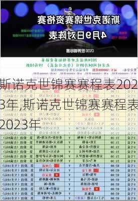 斯诺克世锦赛赛程表2023年,斯诺克世锦赛赛程表2023年