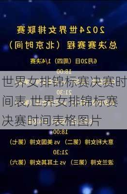 世界女排锦标赛决赛时间表,世界女排锦标赛决赛时间表格图片