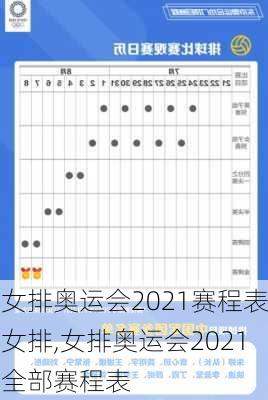 女排奥运会2021赛程表女排,女排奥运会2021全部赛程表