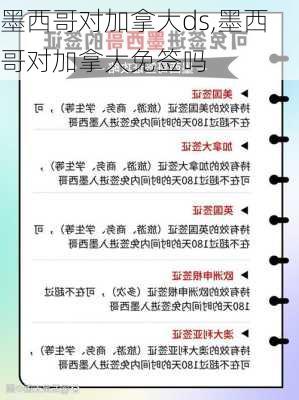 墨西哥对加拿大ds,墨西哥对加拿大免签吗