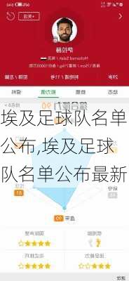 埃及足球队名单公布,埃及足球队名单公布最新