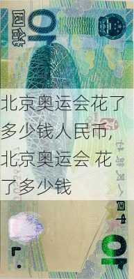 北京奥运会花了多少钱人民币,北京奥运会 花了多少钱