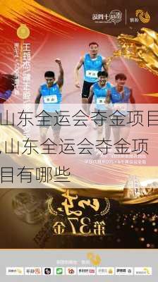 山东全运会夺金项目,山东全运会夺金项目有哪些