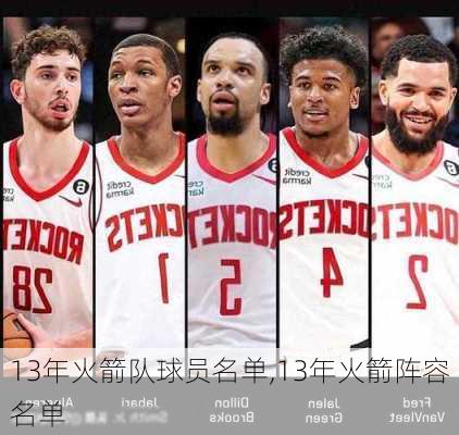 13年火箭队球员名单,13年火箭阵容名单