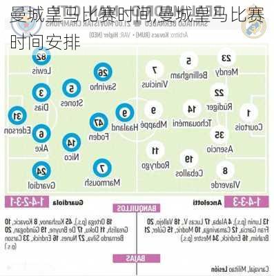 曼城皇马比赛时间,曼城皇马比赛时间安排