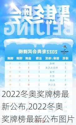 2022冬奥奖牌榜最新公布,2022冬奥奖牌榜最新公布图片