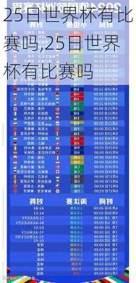 25日世界杯有比赛吗,25日世界杯有比赛吗