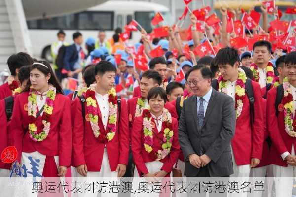 奥运代表团访港澳,奥运代表团访港澳名单