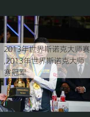 2013年世界斯诺克大师赛,2013年世界斯诺克大师赛冠军