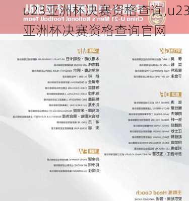 u23亚洲杯决赛资格查询,u23亚洲杯决赛资格查询官网