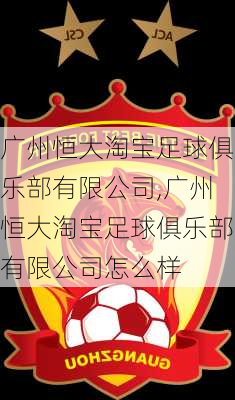 广州恒大淘宝足球俱乐部有限公司,广州恒大淘宝足球俱乐部有限公司怎么样