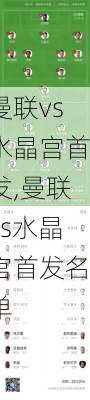 曼联vs水晶宫首发,曼联vs水晶宫首发名单