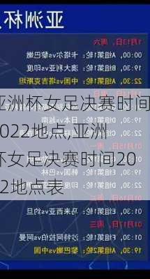 亚洲杯女足决赛时间2022地点,亚洲杯女足决赛时间2022地点表