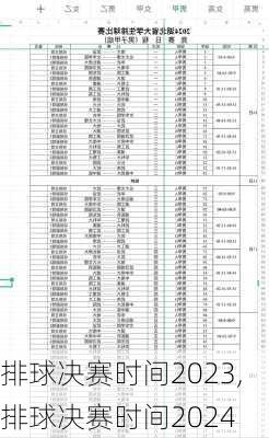 排球决赛时间2023,排球决赛时间2024