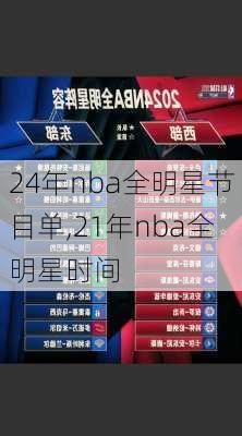 24年nba全明星节目单,21年nba全明星时间