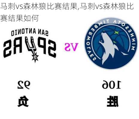 马刺vs森林狼比赛结果,马刺vs森林狼比赛结果如何