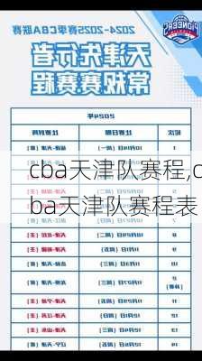 cba天津队赛程,cba天津队赛程表