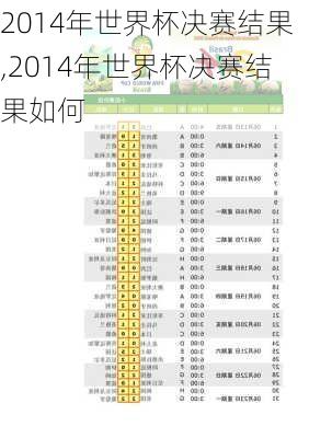2014年世界杯决赛结果,2014年世界杯决赛结果如何